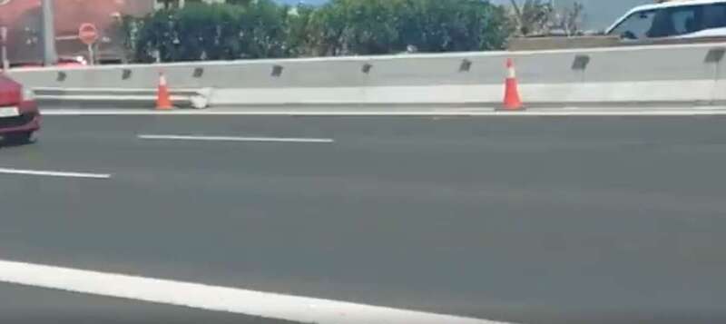 Obras de renovación de la mediana central de la autovía GC-1/TA